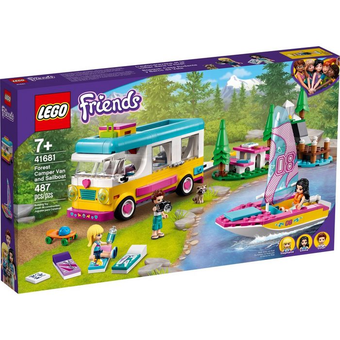 LEGO® Konstruktionsspielsteine LEGO® Friends - Wohnmobil- und Segelbootausflug (Set 487 St)