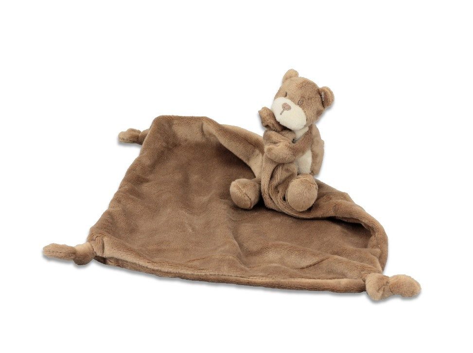inware Kuscheltier Inware Schuffeltuch Bär braun 25 x 25 cm