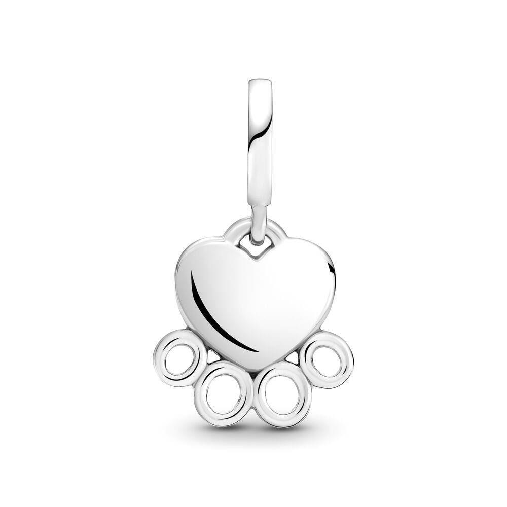 Pandora Charm-Einhänger Pandora Charm Anhänger Silber "Hundepfote" -Gravur möglich- 799360C00