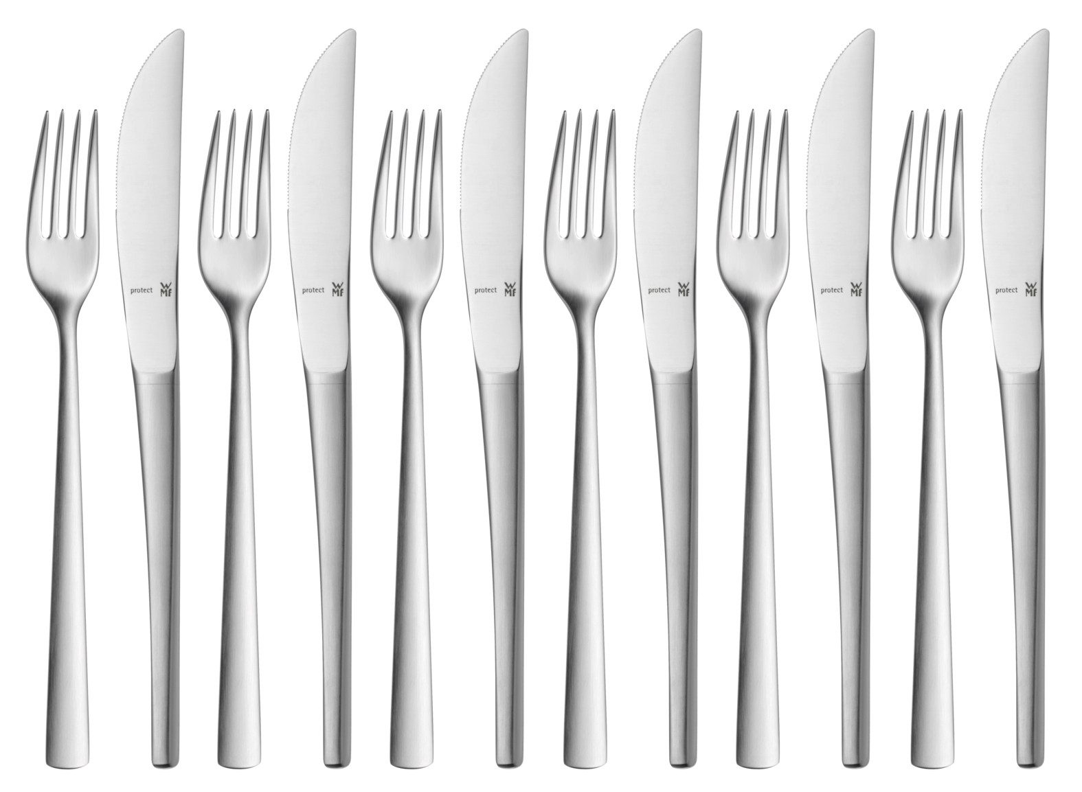WMF Besteck-Set Corvo (12-tlg), 6 Personen, Cromargan protect, Corvo