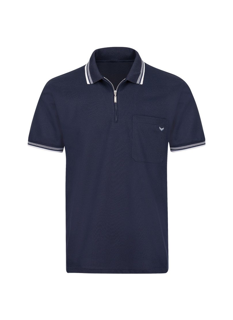 Trigema Poloshirt TRIGEMA Poloshirt mit Reißverschluss (1-tlg)