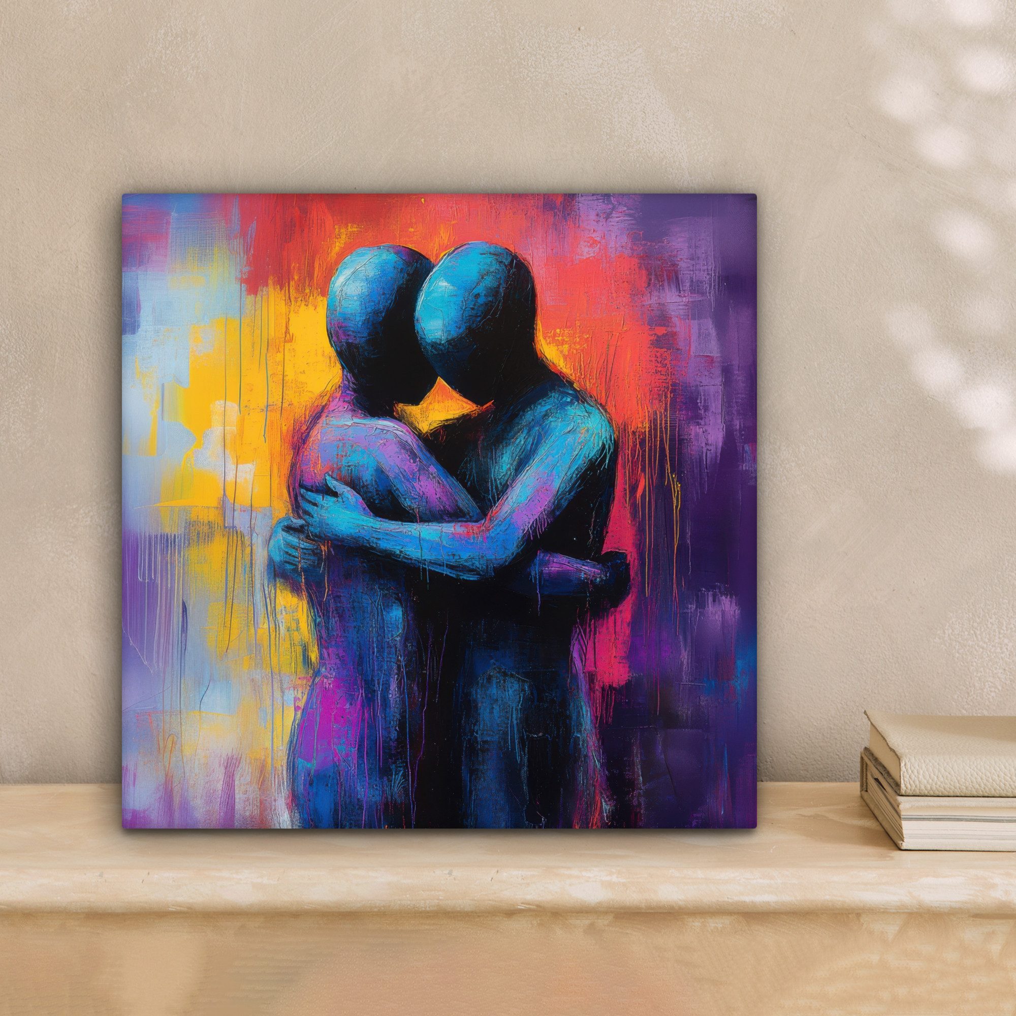 OneMillionCanvasses® Leinwandbild Umarmung - Körper - Lila, Fotodruck (1 St günstig online kaufen