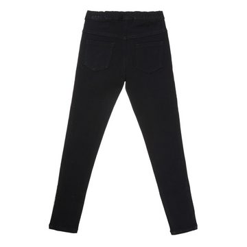 Ital-Design Stretch-Jeans Damen Freizeit Dekofell Stretch Jeans in Schwarz