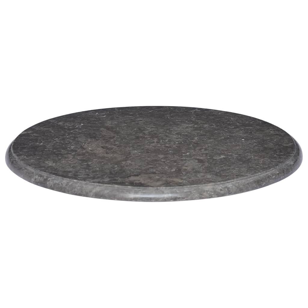 furnicato Tischplatte Schwarz St) Ø60x2,5 cm Marmor (1