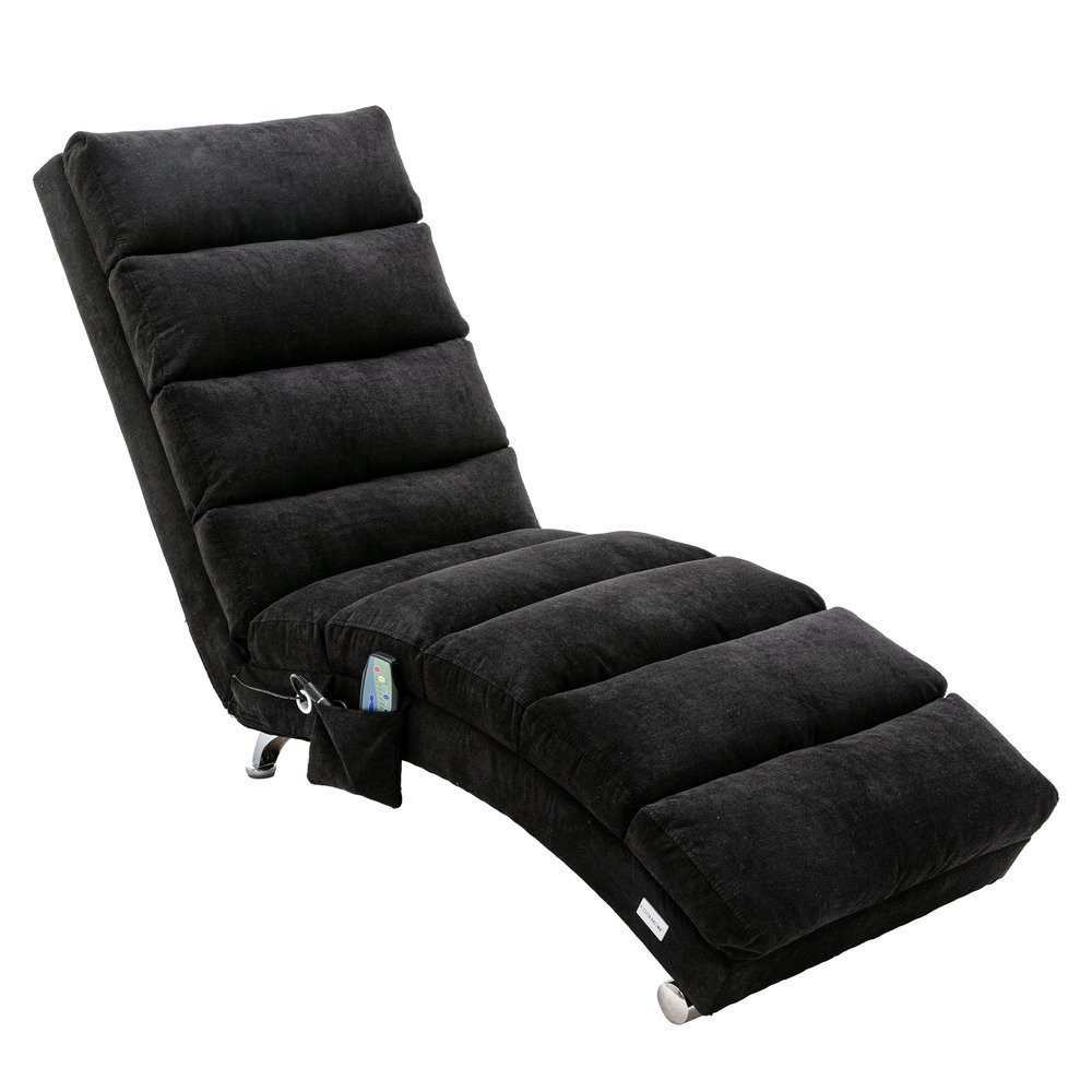 Odikalo Loungesessel Relaxsessel Einzelsessel Liegestuhl Gartenliege (Feststehender Liegestuhl mit Ganzkörperunterstützung, sanfter Vibration und seitlichen Aufbewahrungstaschen, geeignet für Büro, Wohnzimmer und Schlafzimmer)