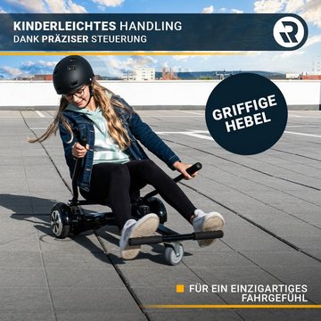 Robway Balance Scooter Kart Hoverkart für W1-W3 & universal - max. 100kg, Sitz für Hoverboard - Self Balance Scooter - Fußraster verstellbar