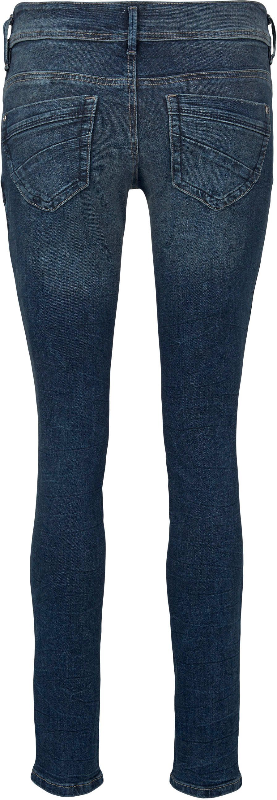 Knopfleiste TOM mit Passe dekorativ gesteppter und TAILOR Alexa Slim Slim-fit-Jeans