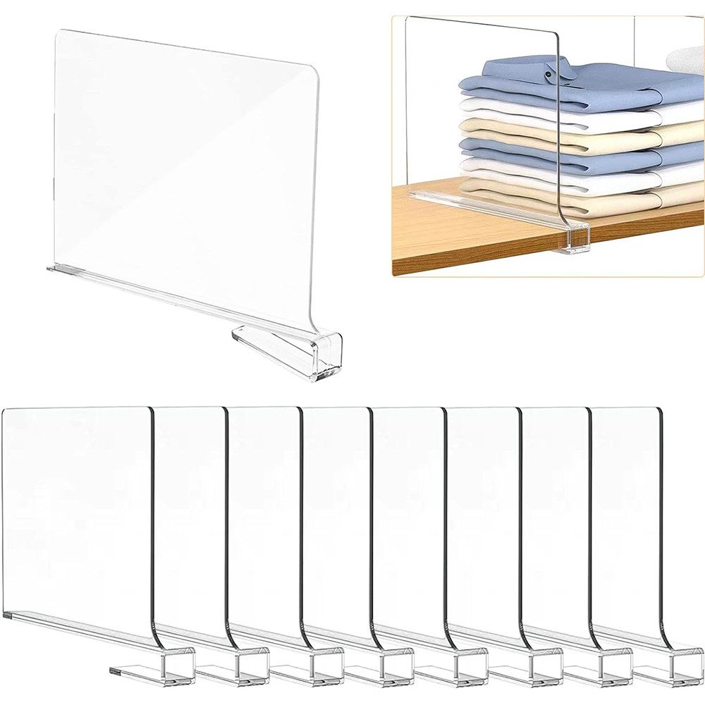 NUODWELL Schubladeneinsatz 8 Stück Transparente Schrank Trenner, 30x20cm Re günstig online kaufen