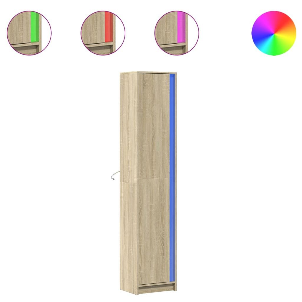 vidaXL Highboard Highboard mit LED-Beleuchtung Sonoma-Eiche günstig online kaufen