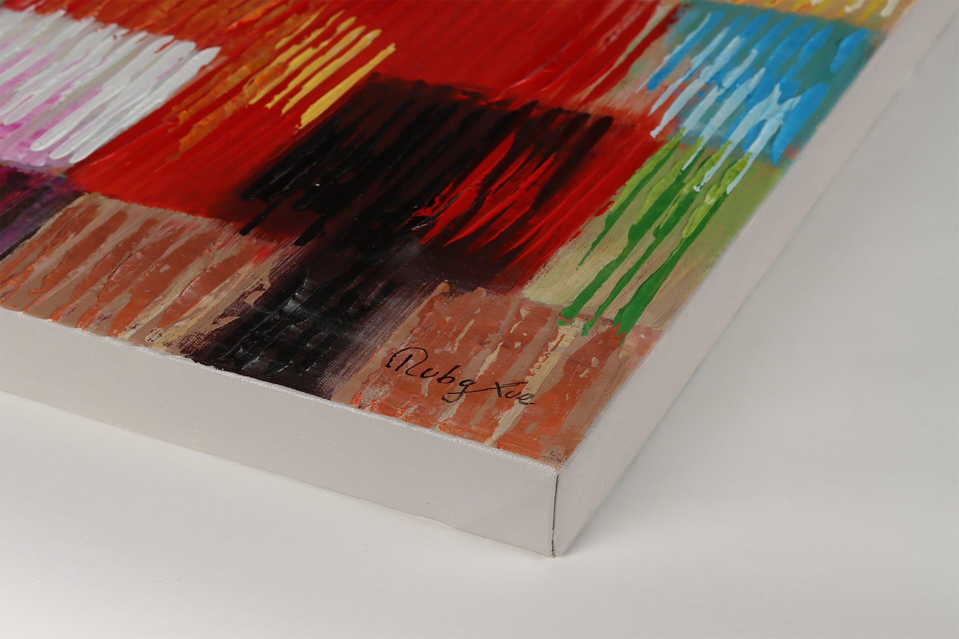 KUNSTLOFT Gemälde Eine Hommage ans Leben 140x70 cm, Leinwandbild 100% HANDGEMALT Wandbild Wohnzimmer