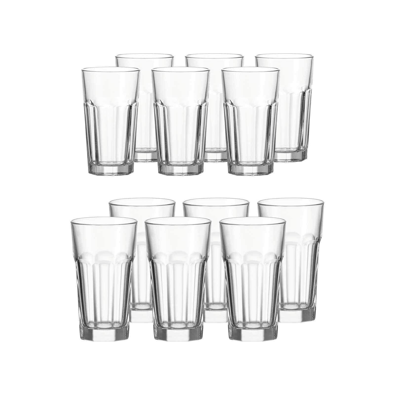 LEONARDO Longdrinkglas Rock Longdrinkgläser 24er Set, 24-tlg., Glas