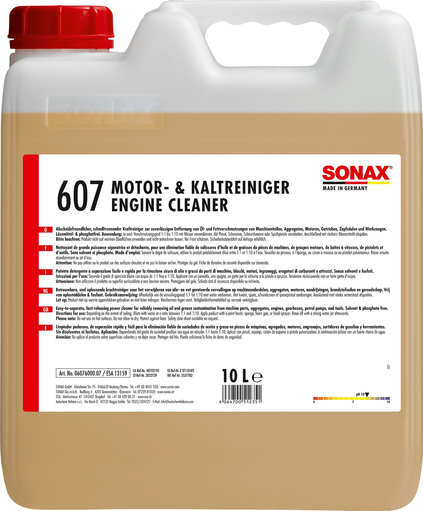 Sonax SONAX Motor- & KaltReiniger Konzentrat 10 L Auto-Reinigungsmittel