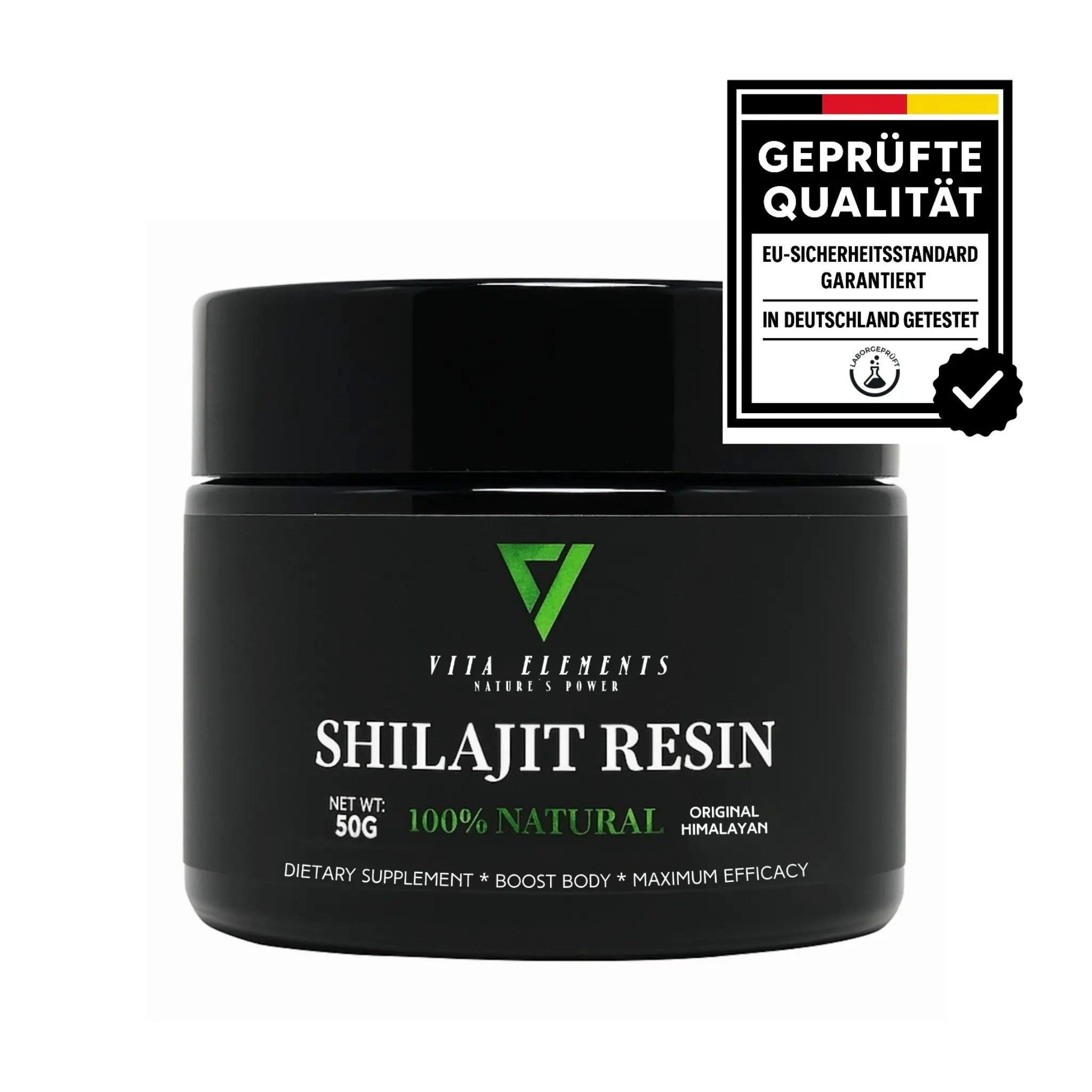 Vita Elements Original Resin Shilajit Himalaya Harz Laborgeprüft aus Deutschland 50g Flüssigkeit