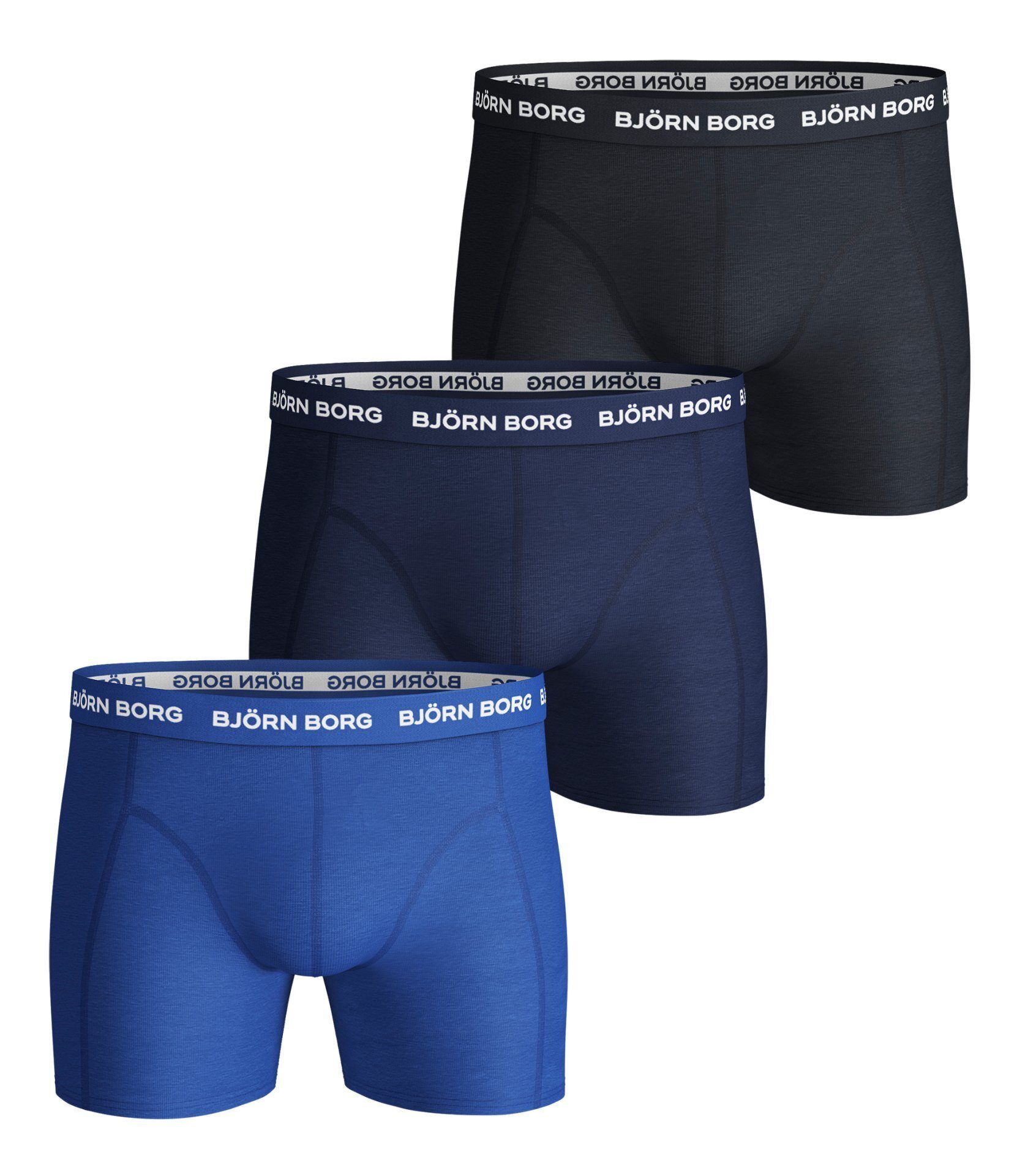 3er Cotton Pants, Björn Pack Boxer blau Borg Herren - Boxershorts