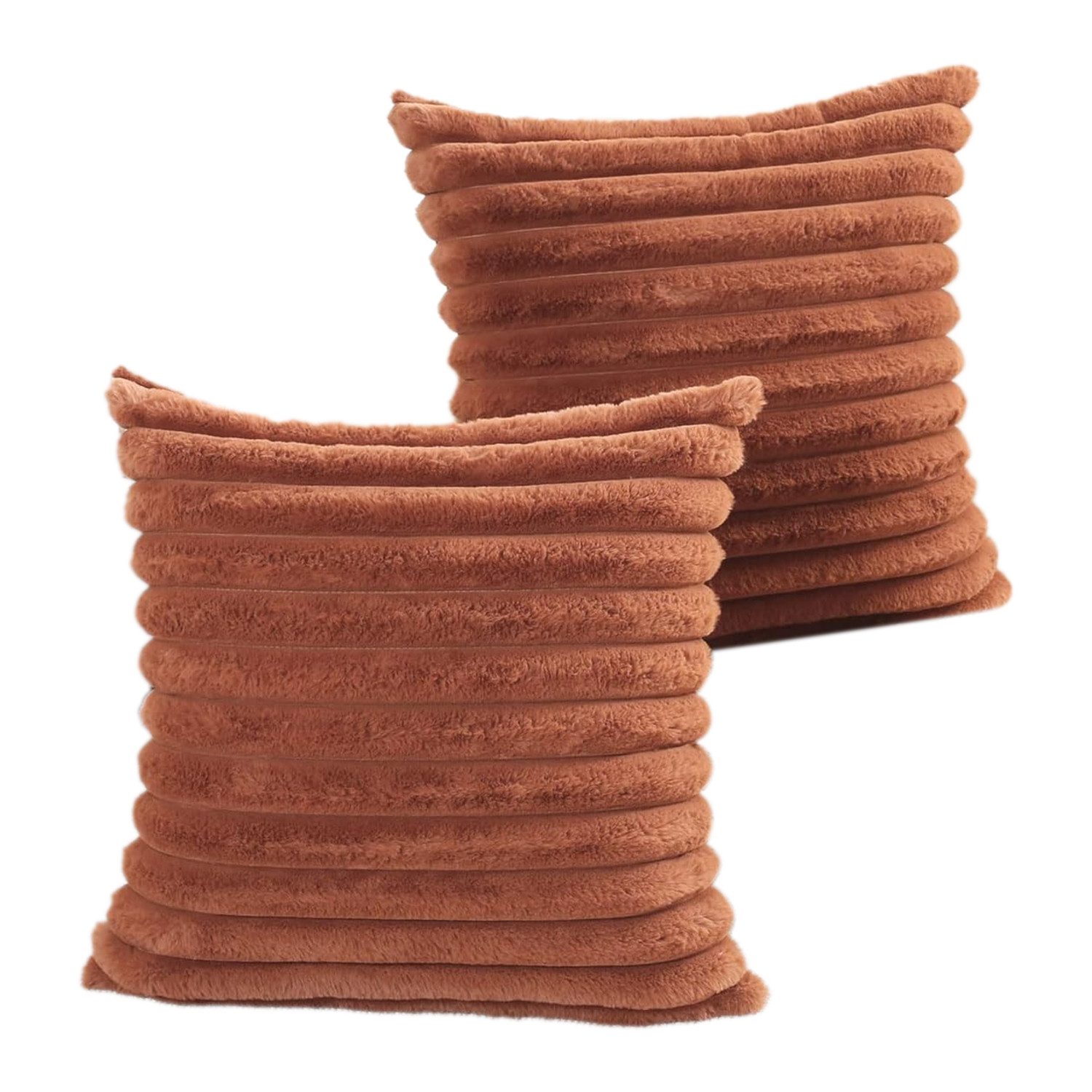 OKWISH Kissenbezüge 2er Set Flauschig Plüsch Deko Dekokissen Sofakissen Zierkissenbezüge, (2 Stück), 45x45cm Sofakissen Couchkissen Bezug Sofa Schlafzimmer Reißverschluss
