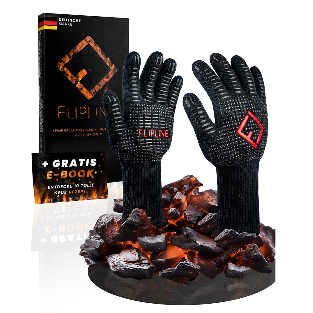 FLIPLINE® Grillhandschuhe Größe M, Idealer Schutz günstig online kaufen