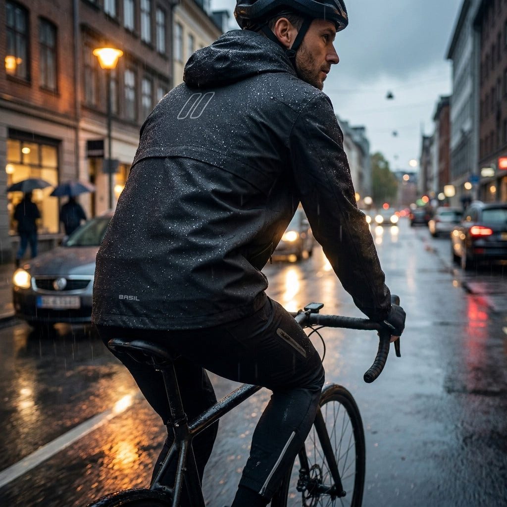 Basil Regenponcho Basil Fahrrad Regenjacke Hoga Unisex jet black verschiedene Größen - G