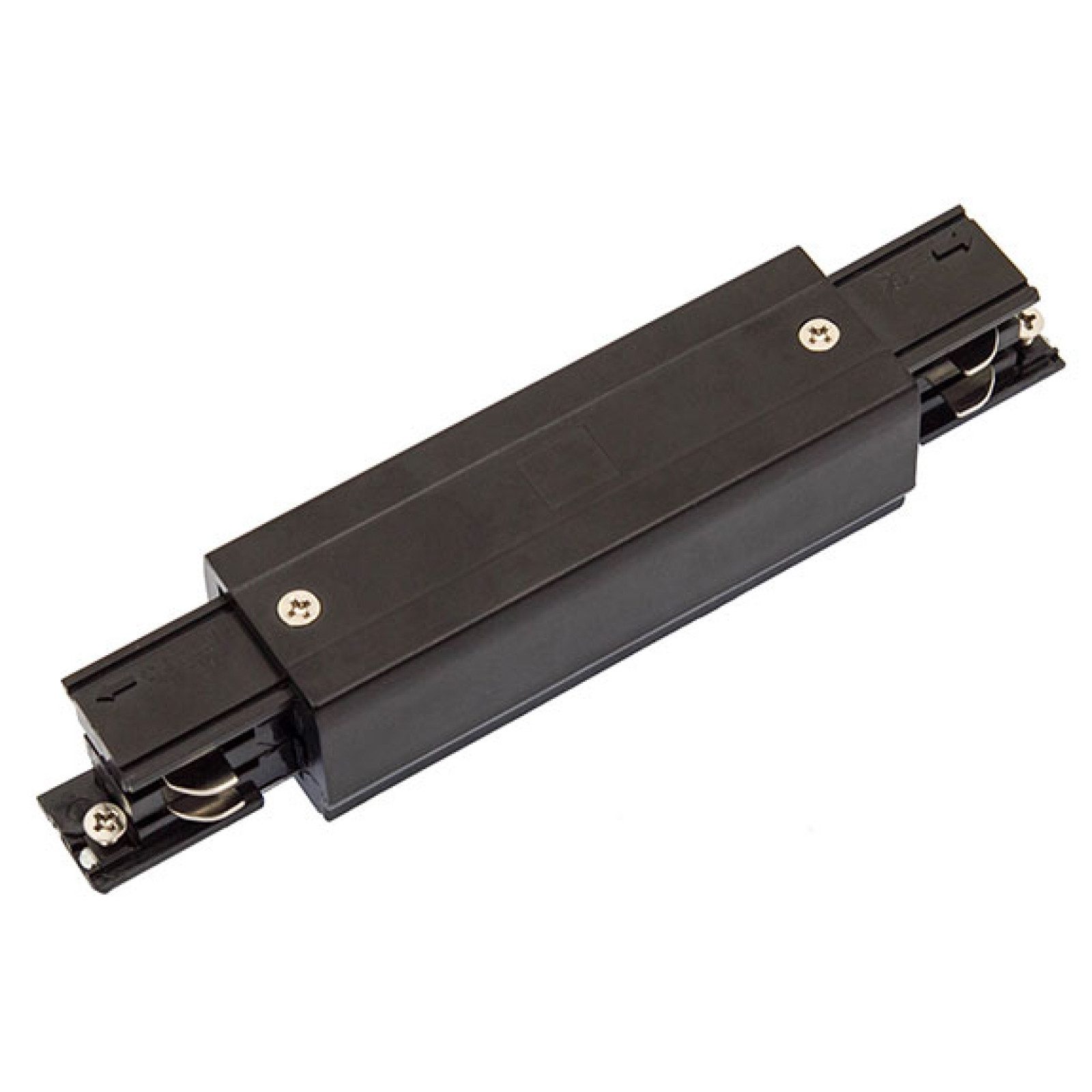 Spectrum Schienensystem-Verbinder LED SPS 2 3-Phasen Stromschiene Einspeisung IP20 Schwarz Mitte, 10 cm, Einspeisung Mitte
