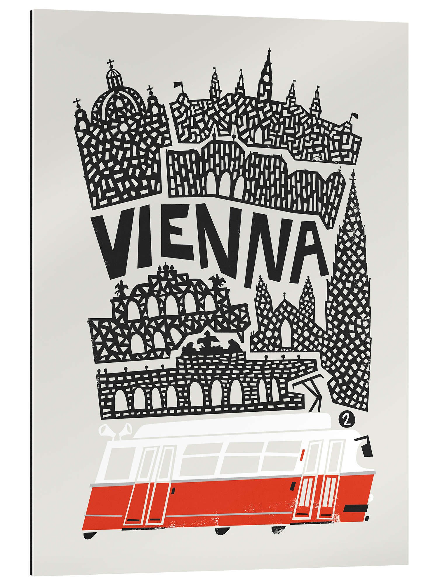 Posterlounge XXL-Wandbild Fox & Velvet, Vienna, Kinderzimmer Minimalistisch Grafikdesign