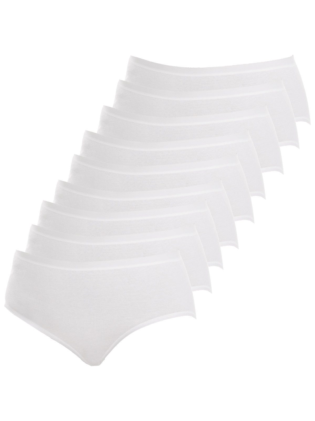 Taillenslip 9er Pack Damen Maxislip Baumwolle