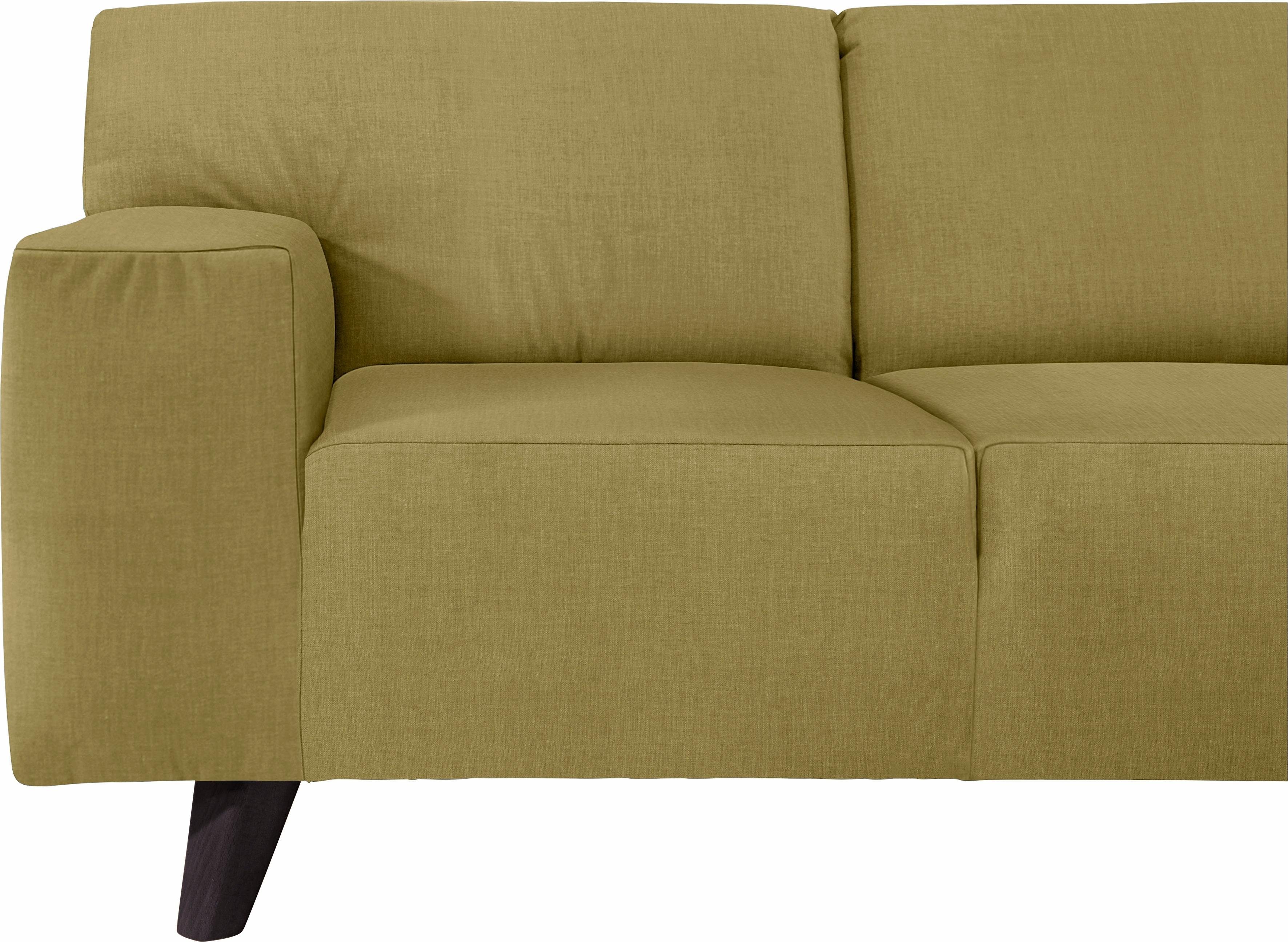 HOME Ecksofa Retrolook, Füße wengefarben NORDIC TOM TAILOR im PURE,