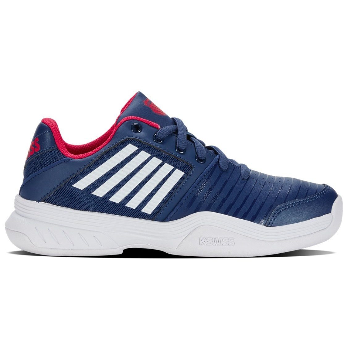 K-Swiss Performance Court Express Indoor/Carpet/Teppich opalblau/weiss Kinder Tennisschuh