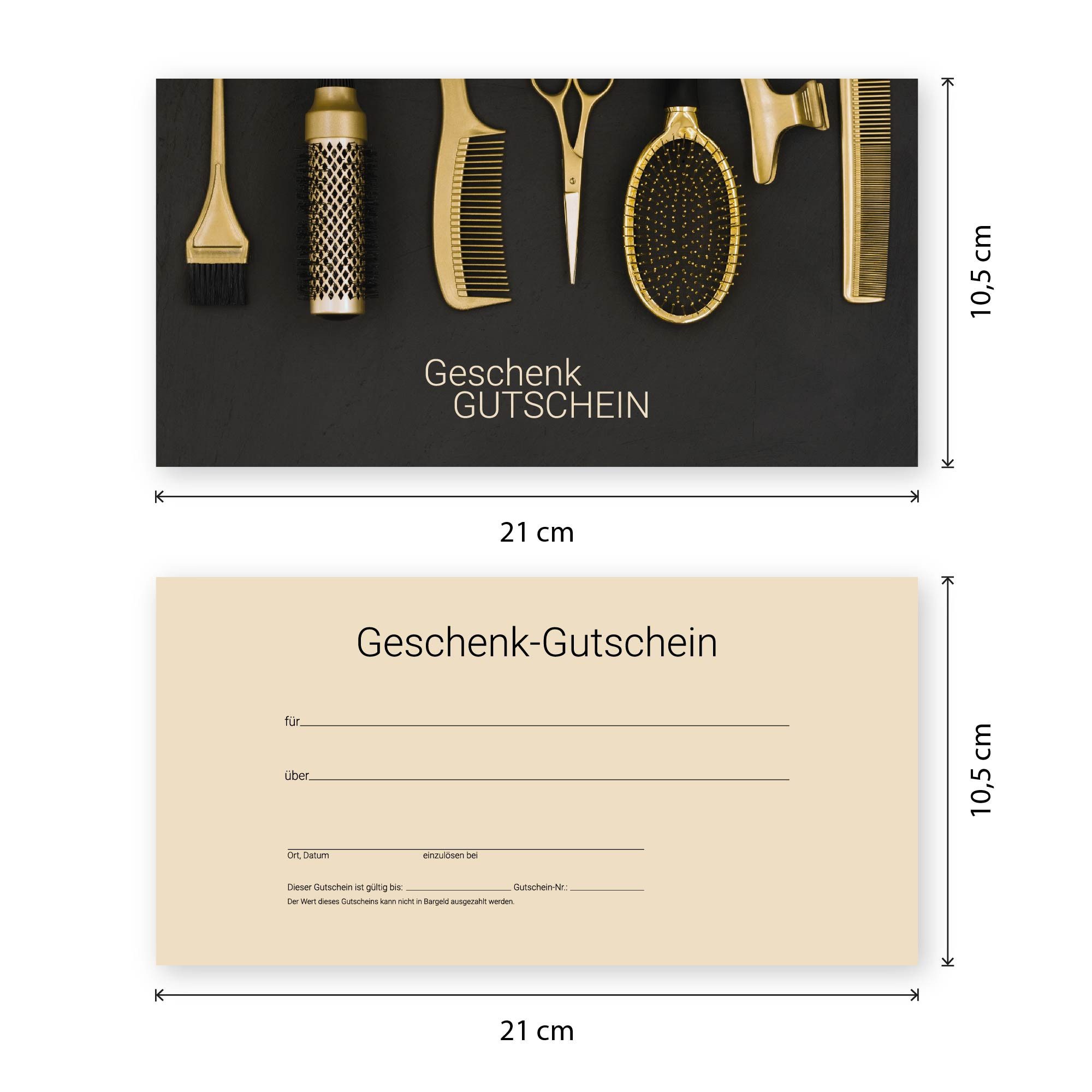 cosmeticPlus Geschenkkarte 50 Gutscheinkarten für Frisöre, Barber und Styling zum Verkaufen