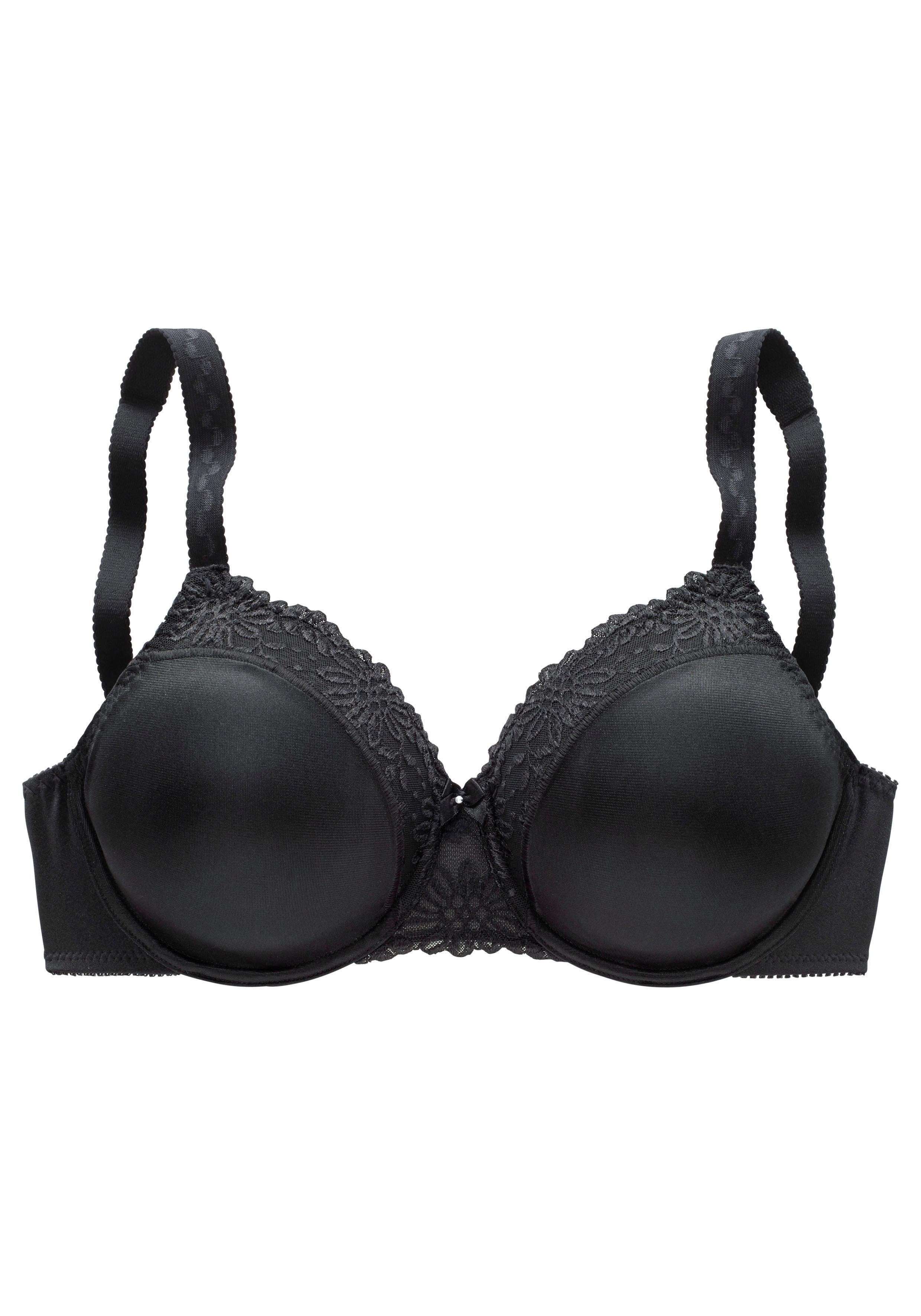 Triumph Minimizer-BH Ladyform Soft W Cup C-F, Bügel-BH mit Spitzendetails schwarz