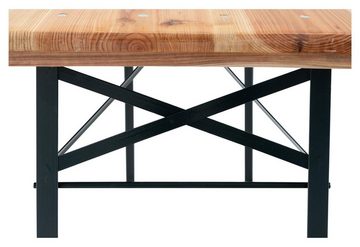 Stagecaptain Bierzeltgarnitur Hirschgarten BB-117 Sitzgarnitur 117 cm Länge, (Stehtisch Holz, 3-tlg., 2 x Bank, 1 x Tisch), Sitzmöbelset für Balkon Outdoor & Indoor, klappbar