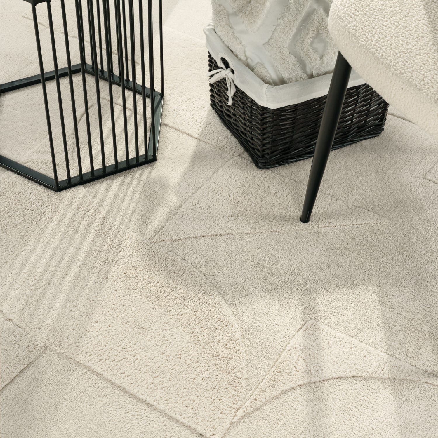 KADIMA DESIGN Teppich waschbar Struktur Wohnzimmer schmutzabweisend Teppich günstig online kaufen