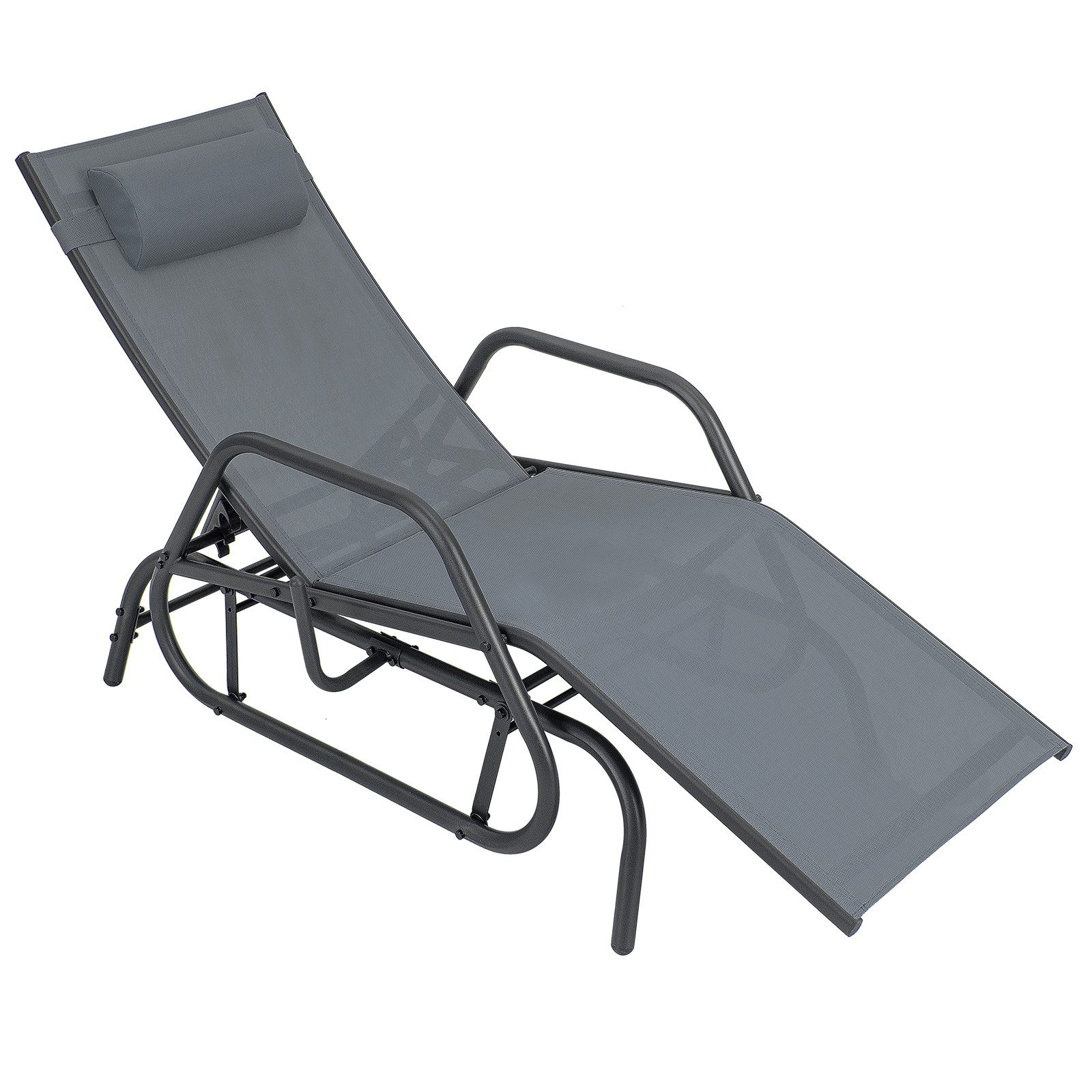 COSTWAY Gartenliege Sonnenliege, 3-fach verstellbar, Schaukelfunktion günstig online kaufen