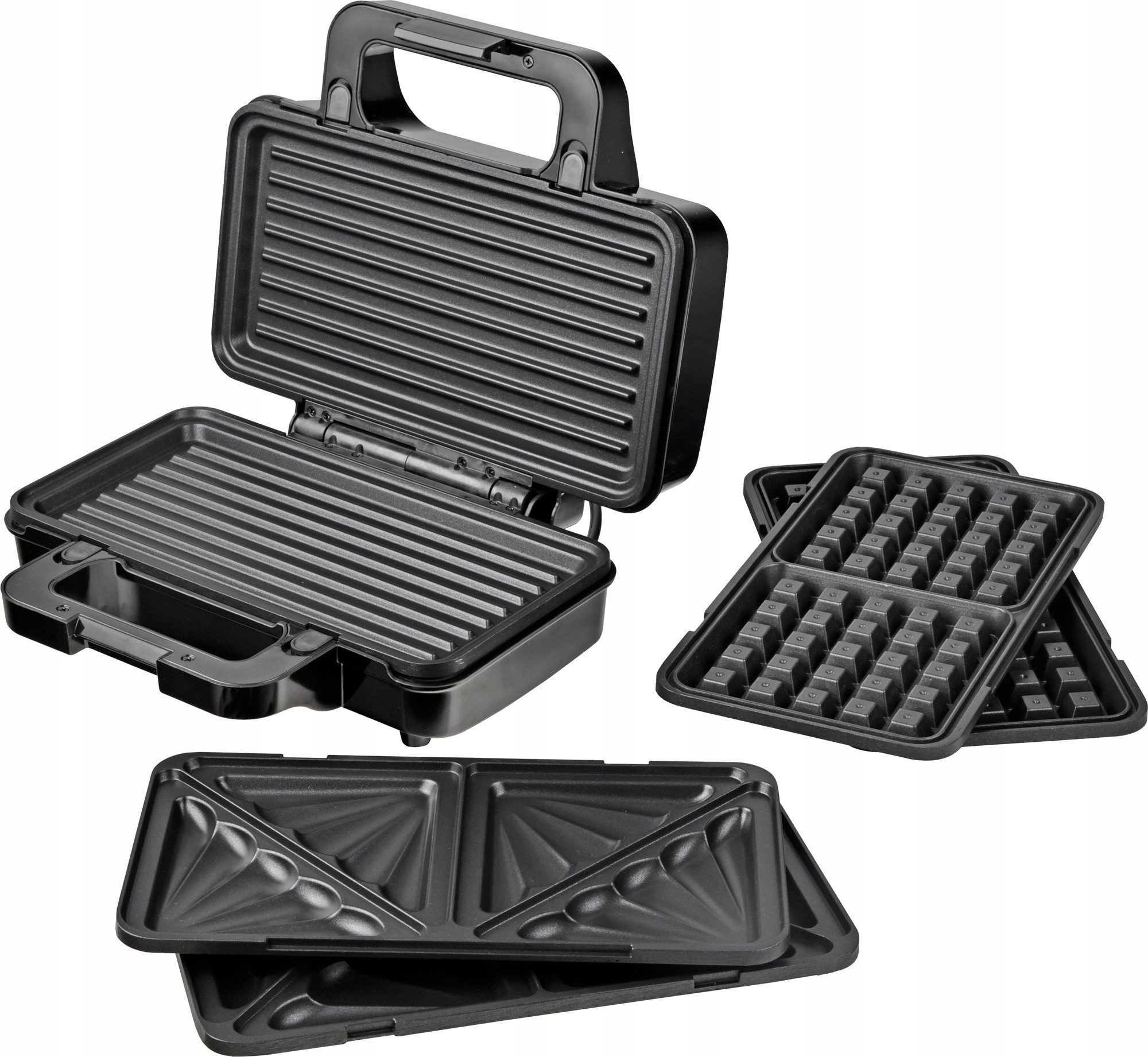 Lund 2-in-1-Sandwichmaker 3-in-1 XXL Sandwichmaker 900 W mit Wechselplatten, 900 W