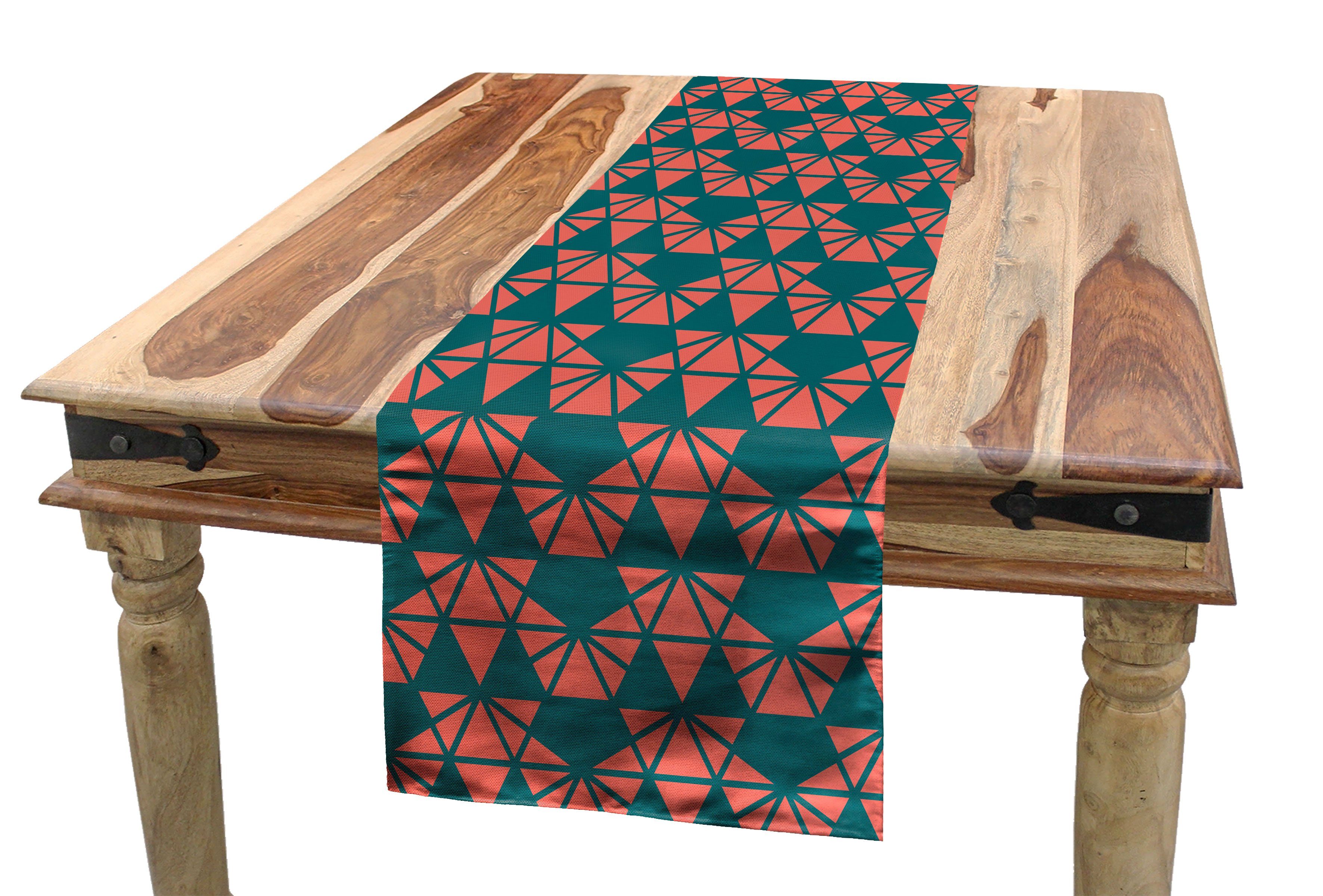 Küche Tischläufer Abakuhaus Dekorativer Abstrakt Einfaches modernes Triangles Esszimmer Rechteckiger Tischläufer,