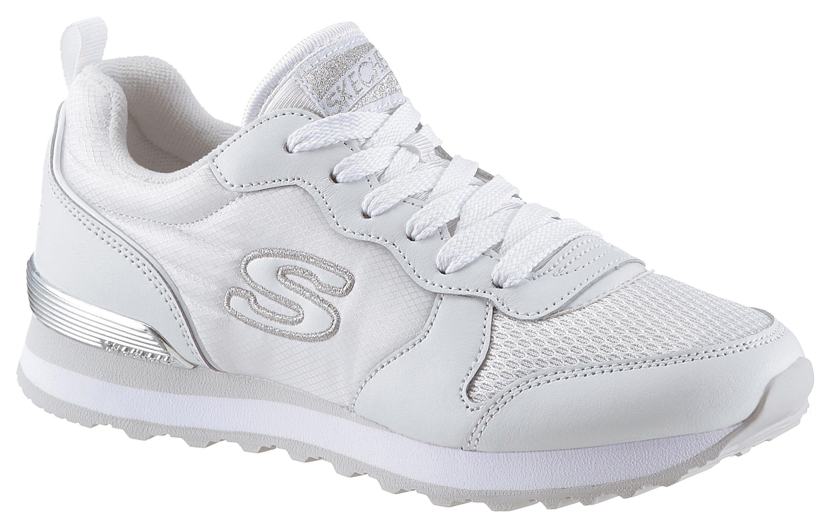 Skechers Gold´n Gurl Sneaker mit Metallic-Details weiß / silber | 