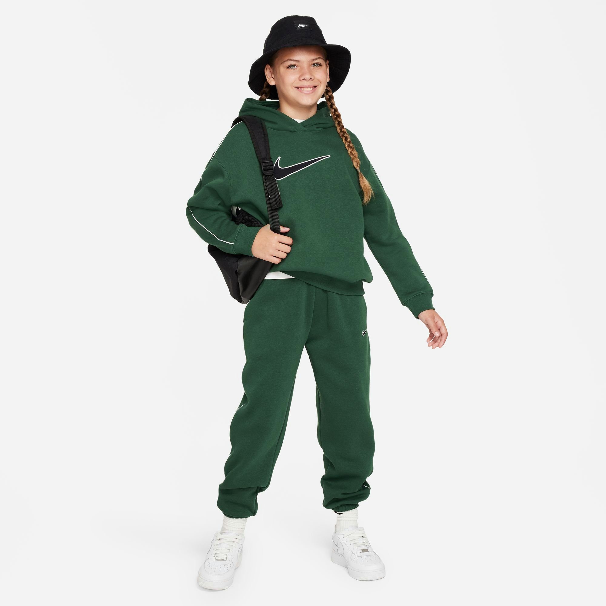 SW Sportswear - Kapuzensweatshirt Nike OS HOODIE FIR/FIR/WHITE PO NSW Kinder für