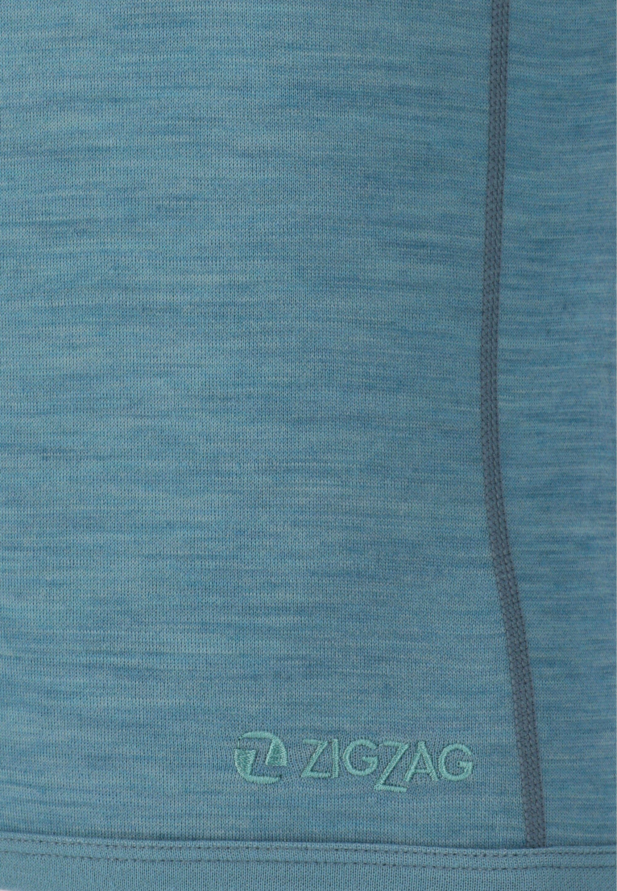Merinowolle-Anteil mit ZIGZAG frostblau Funktionsshirt Pattani Wool hohem