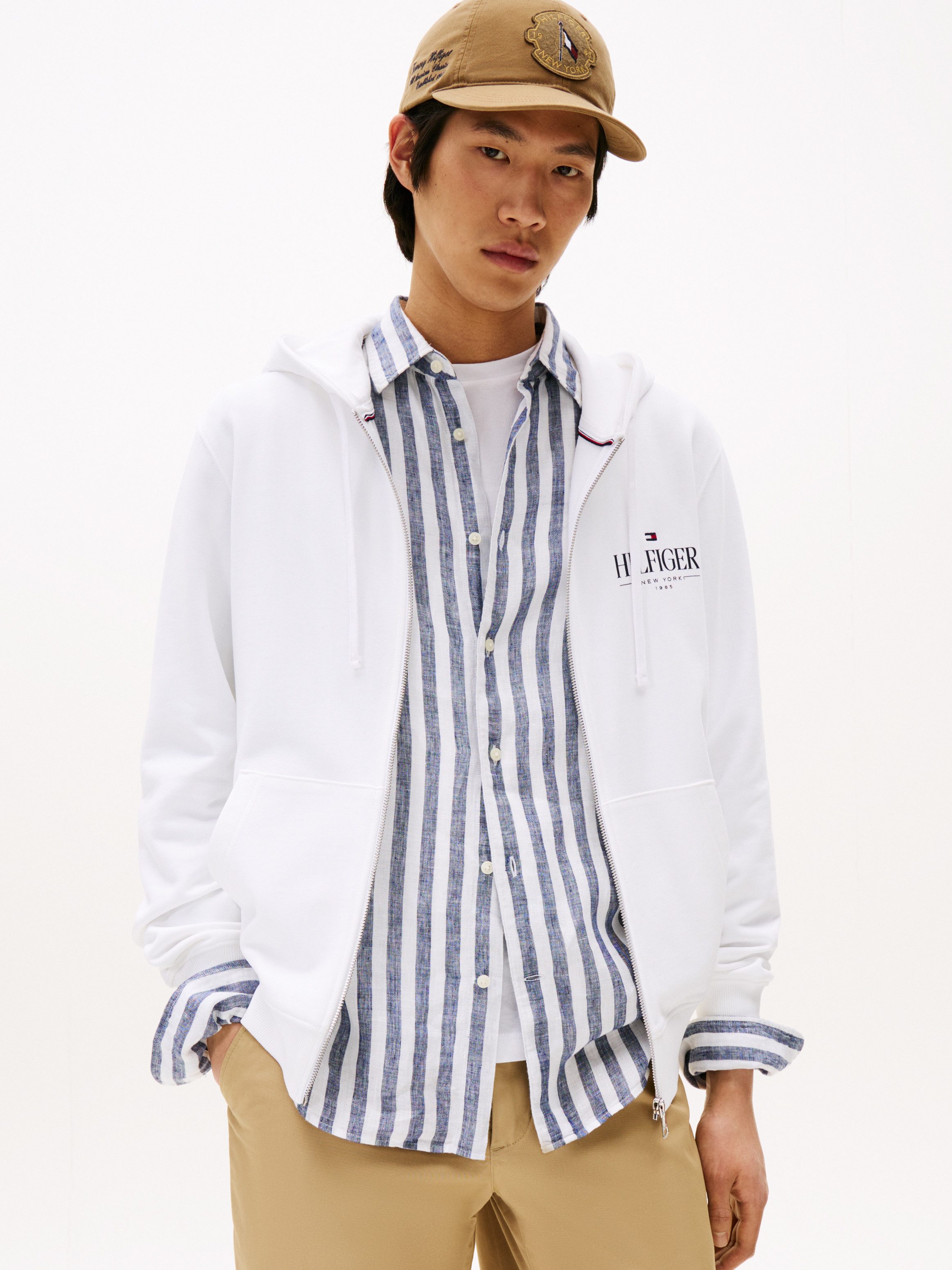 Tommy Hilfiger Kapuzensweatjacke HILFIGER STACKED HOODED ZIP TH günstig online kaufen