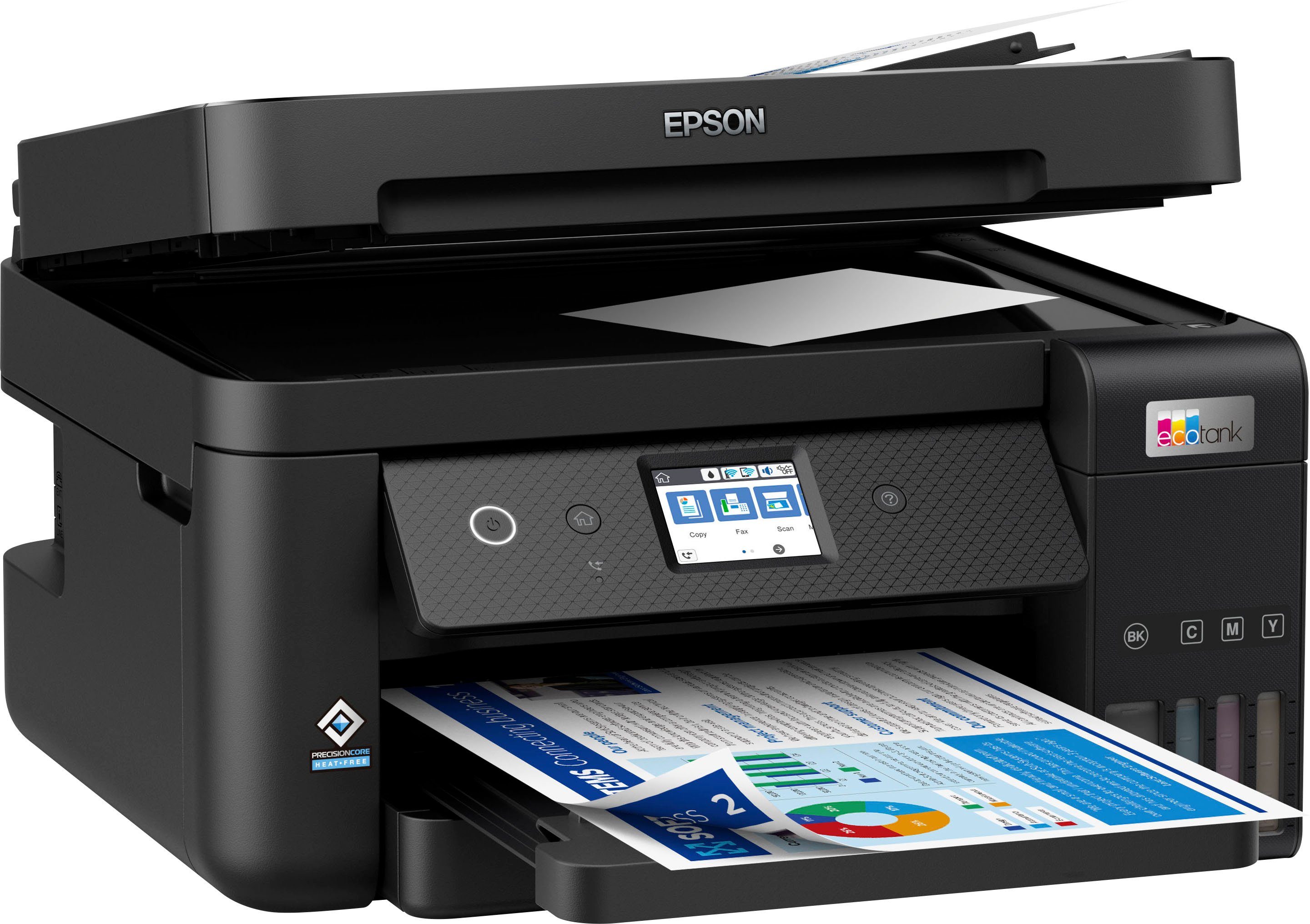 Epson (LAN WLAN (Ethernet), Direct) EcoTank Multifunktionsdrucker, ET-4850 Wi-Fi (Wi-Fi),