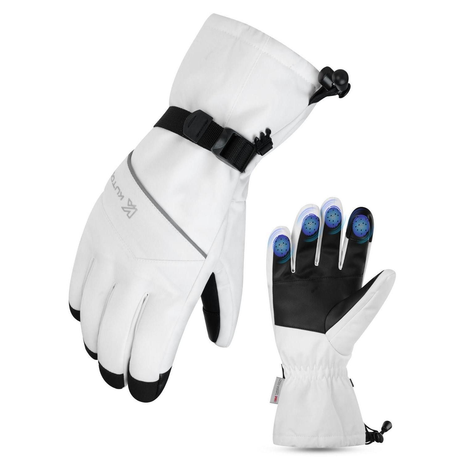 LuxusKollektion Skihandschuhe Skihandschuhe Warm Wasserdicht Touchscreen XL Weiß (1-St)