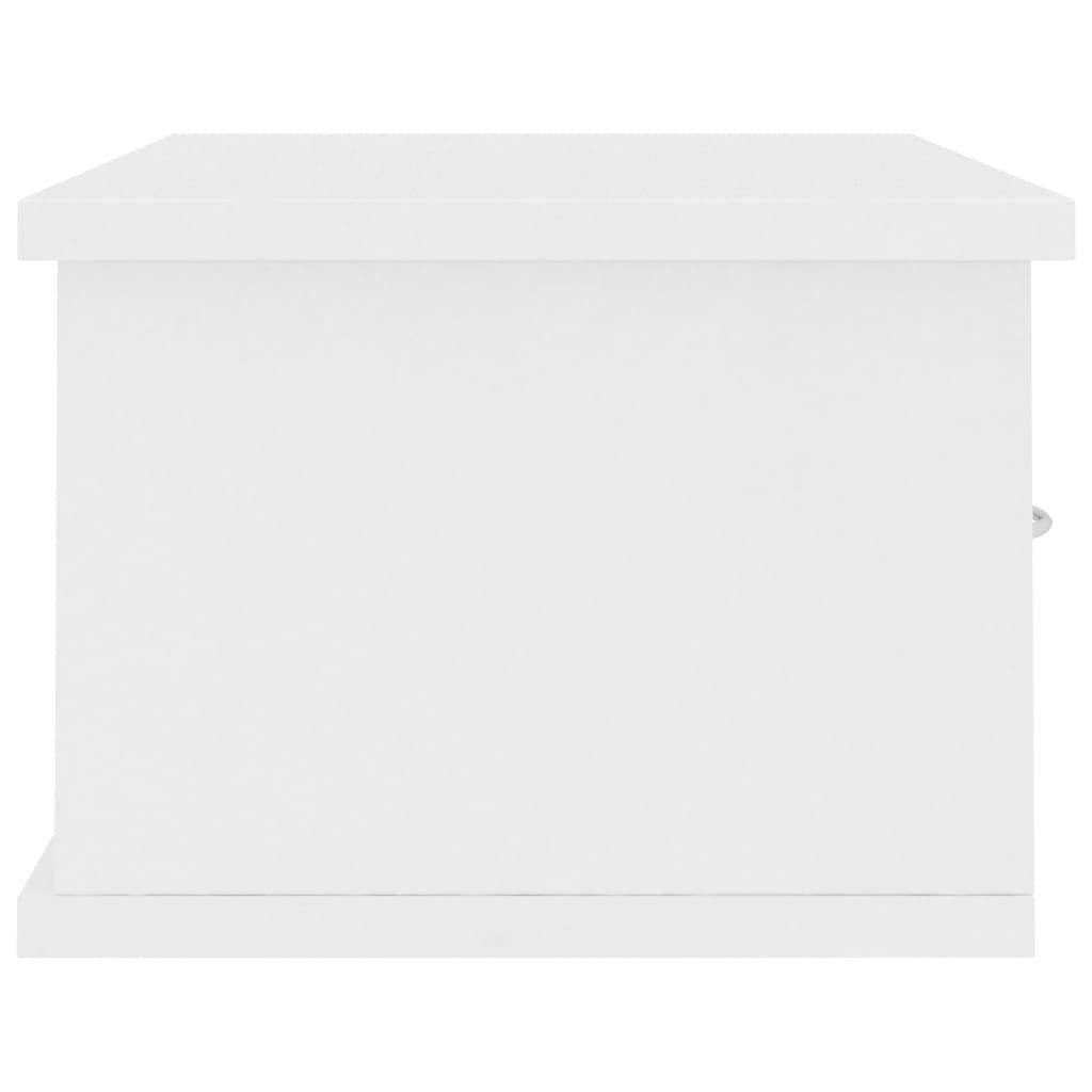 60x26x18,5 cm Wandregal Holzwerkstoff furnicato Wand-Schubladenregal Weiß