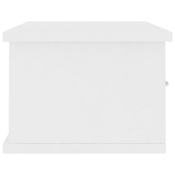 furnicato Wandregal Wand-Schubladenregal Weiß 60x26x18,5 cm Holzwerkstoff