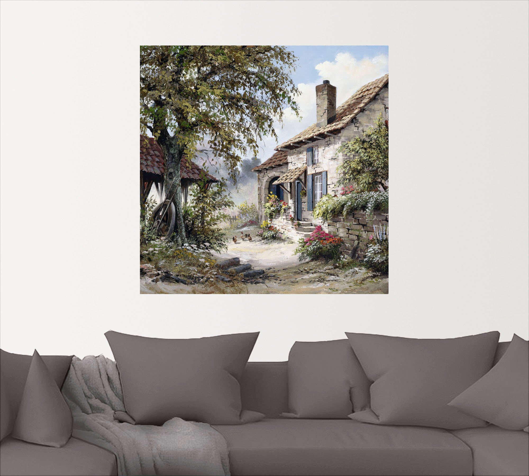 St), Garten (1 Artland Größen versch. in Haus, Leinwandbild, als Wandbild Poster Opa's oder Wandaufkleber