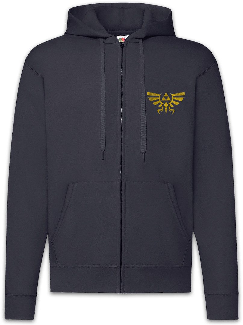 Urban Backwoods Sweatjacke Triforce Vintage Logo Zipper Hoodie Shirt Legend Link Symbol Zelda (1-tlg) Game Sign Insignia Symbol
