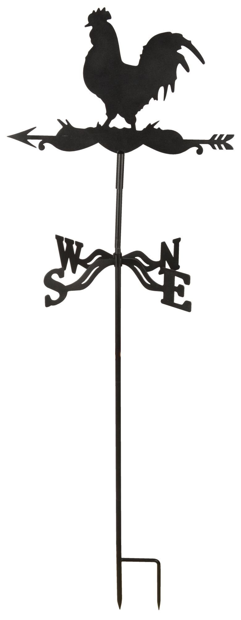 Esschert Design BV Windspiel (1 St), Wetterhahn aus Metall, mit Gartenstecker, Maße: 45 x 40 x 134.3 cm