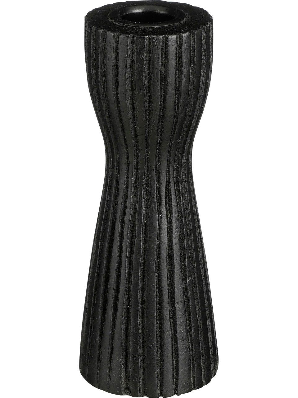 Mica Decorations Kerzenständer Mica Kerzenständer Indiana schwarz Mangoholz 15 cm
