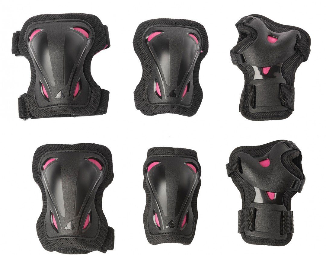 Inlineskates ROLLERBLADE SKATE GEAR W 3 Pack Schonerset black/raspberry