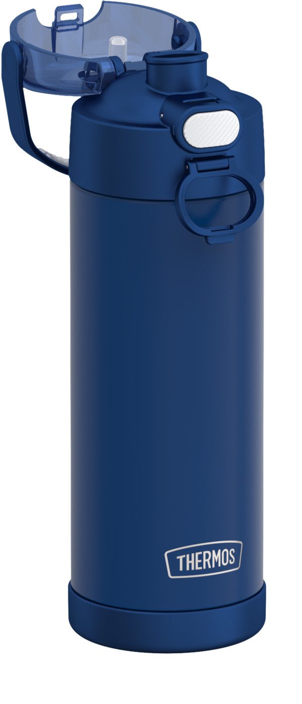THERMOS Isolierflasche FUNTAINER Water Bottle, doppelwandiger Edelstahl, spülmaschinenfest, 0,47l, 12h kalt, mit dichschließendem Push Button Lid