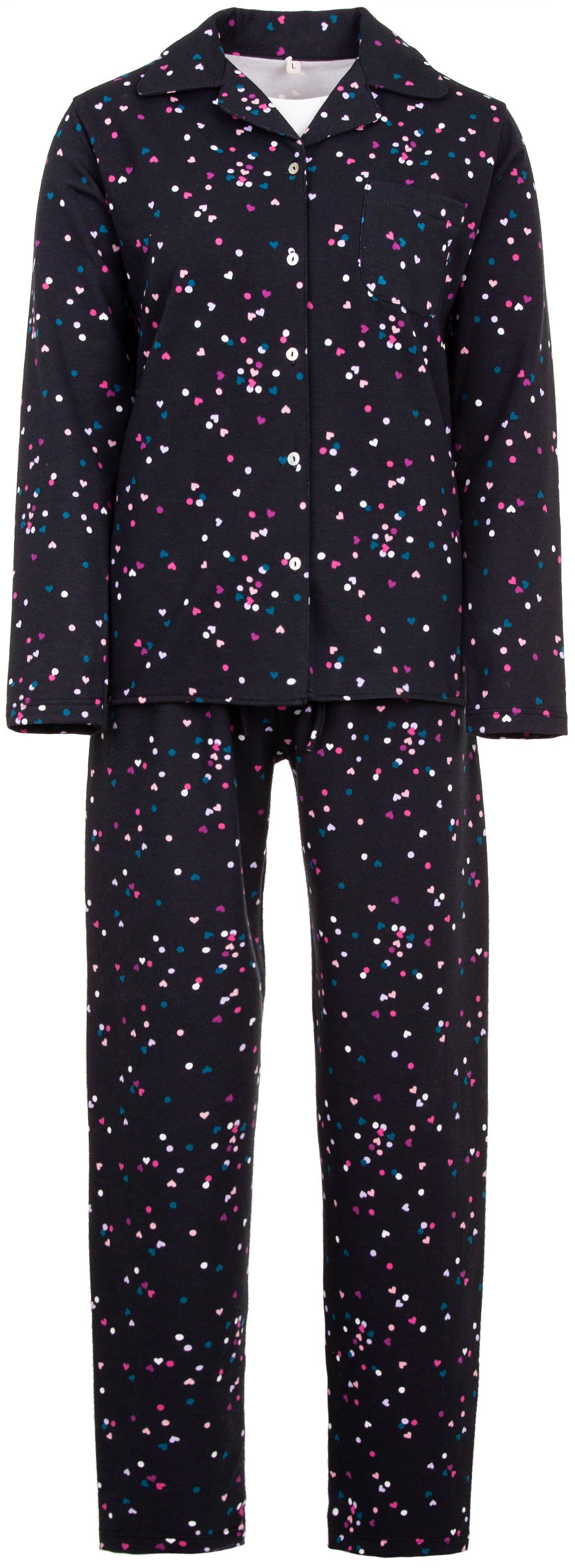 zeitlos Schlafanzug Pyjama Set Thermo - günstig online kaufen