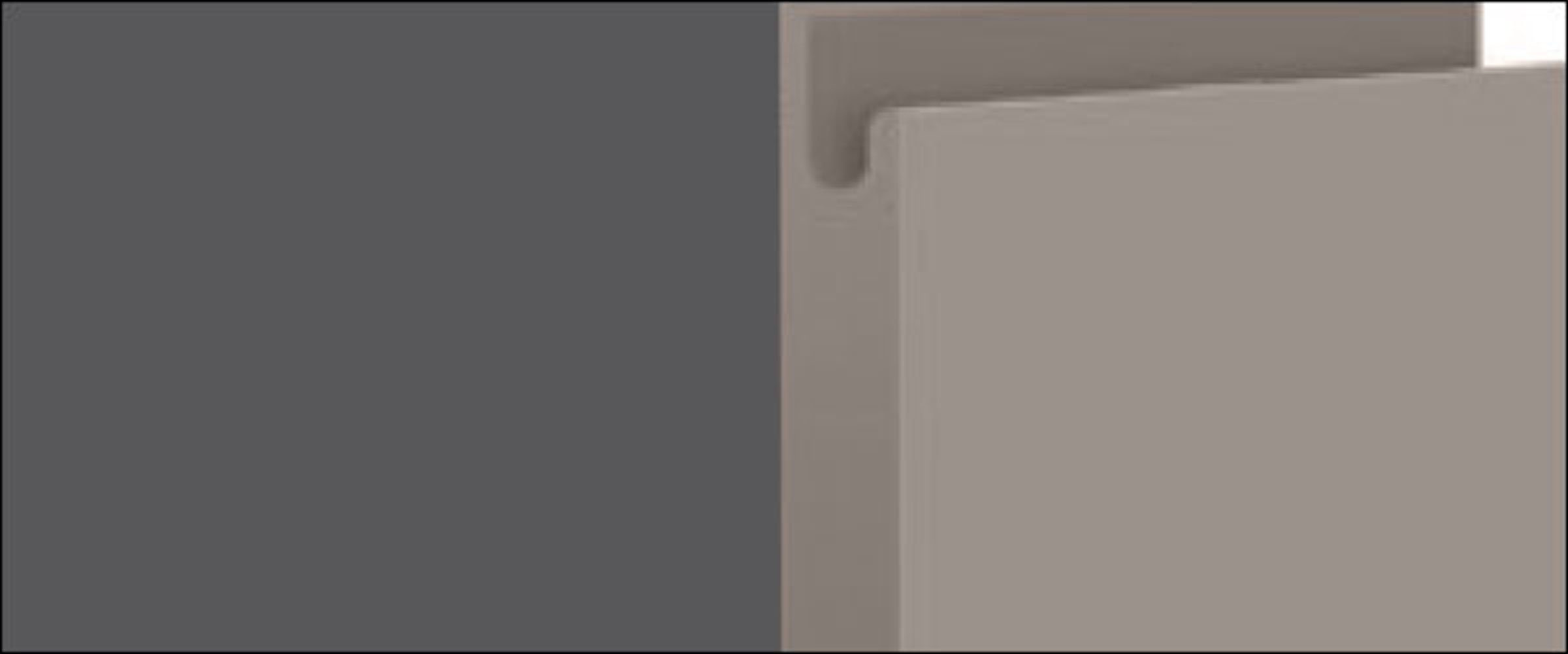 Feldmann-Wohnen Spülenunterschrank Avellino 80cm Front- 1 (Teilauszug) stone matt Schublade grifflos Korpusfarbe & grey Acryl wählbar