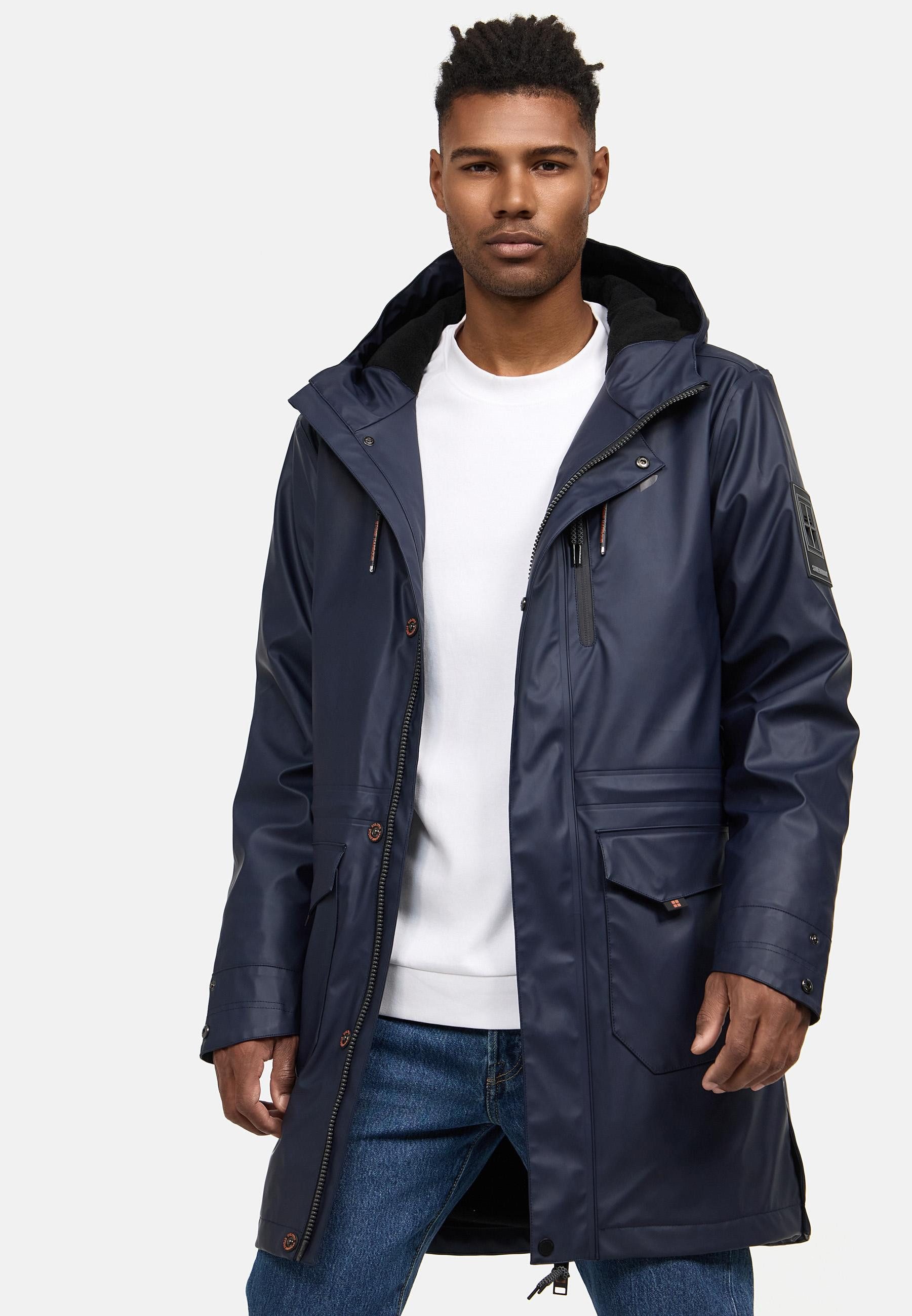 Stone Harbour Regenmantel Verdaan Wasserdichter Regenparka mit Fleece-Innenfutter